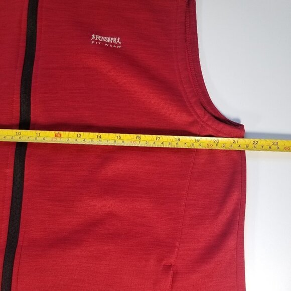 Running Room Fit Wear Thermal Vest Large Red Full Zip Reflective logos Pockets - Picture 13 of 15
